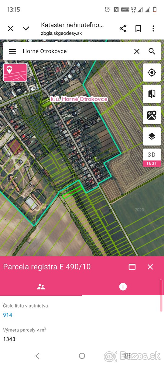 Orná pôda Horné Otrokovce 1,30 €/m2 - 2