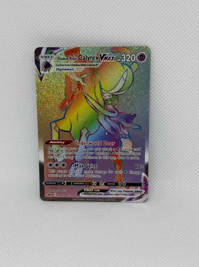 Originál Pokémon – Calyrex VMAX 204/198, MP stav - 2