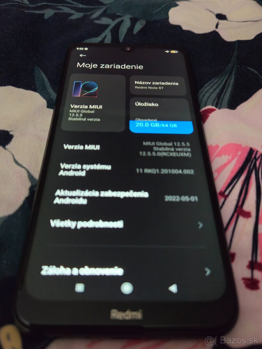 📱 Predám Redmi Note 8T (64GB) DualSimSdCard– Nová batéria - 2