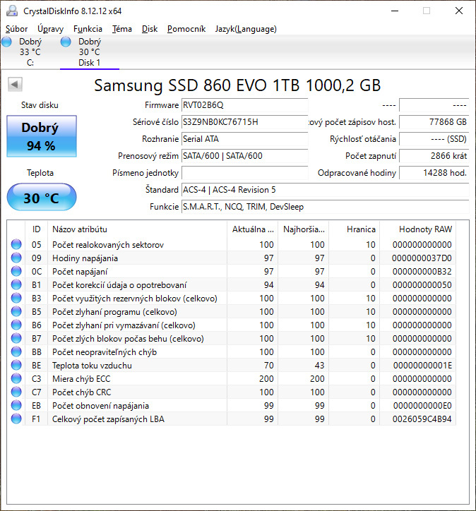 2.5" SSD disk Samsung EVO 860 - 1TB - 2