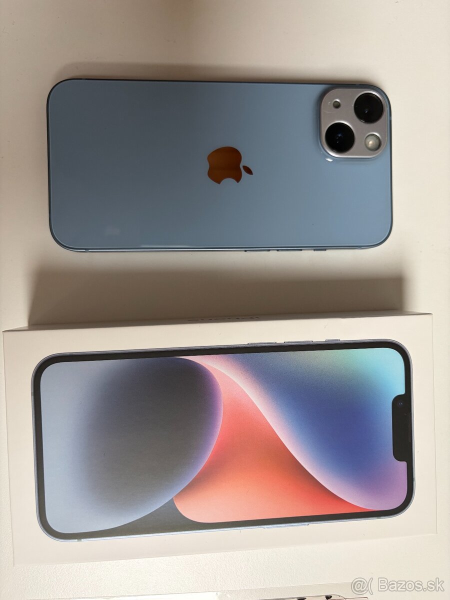 Predám iPhone 14 128gb modrý. Bol nosený v obale, má nalepen - 2