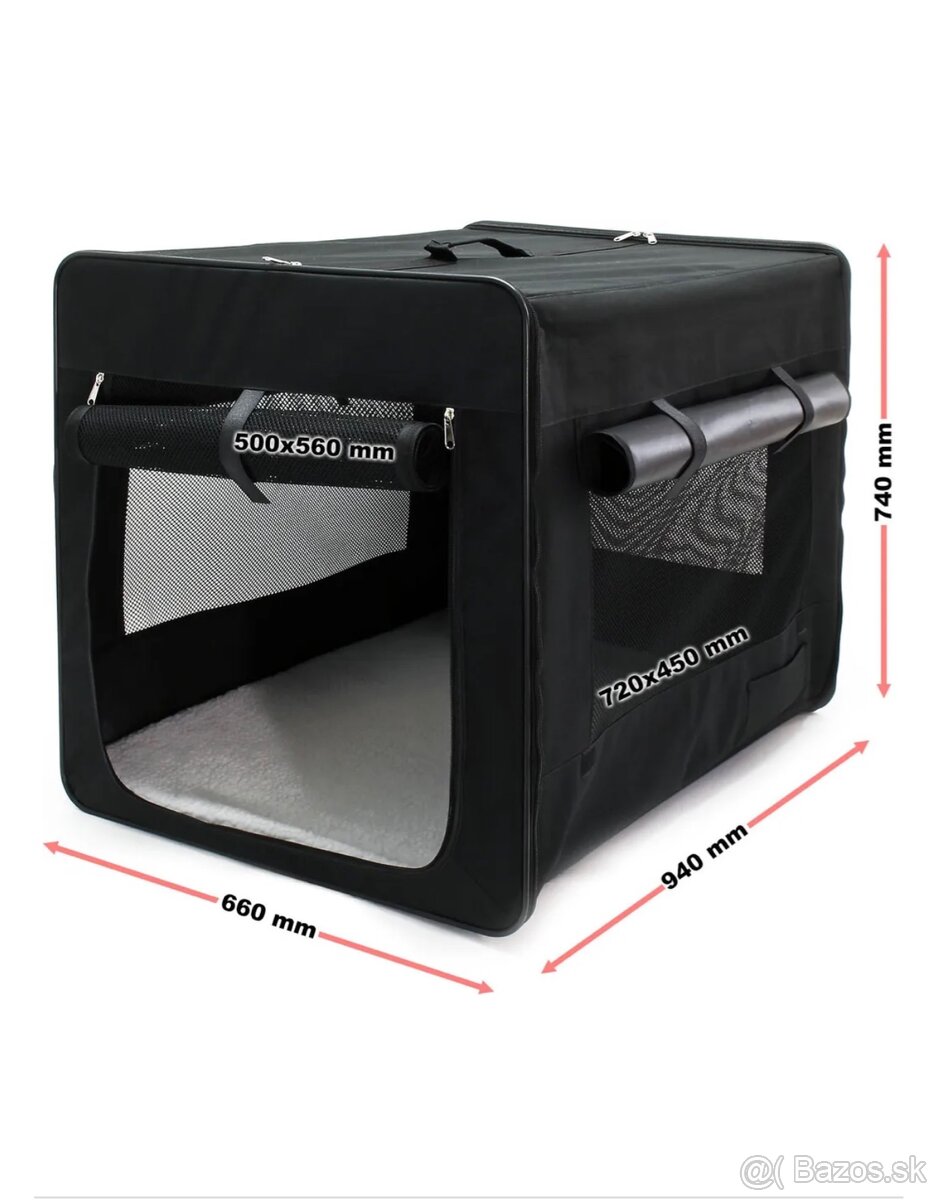 Skladací prepravný box pre psy (94x66x74cm) - 2