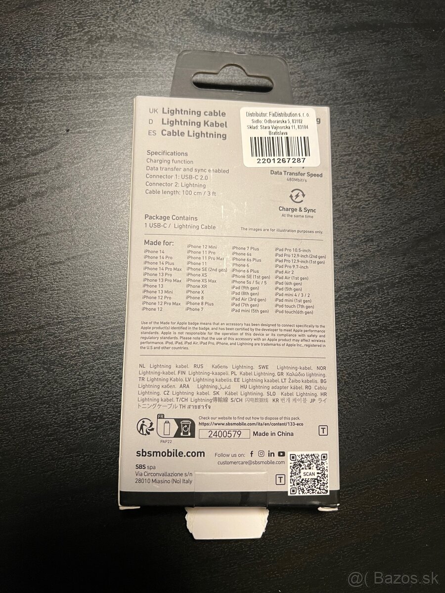 iPhone USB-C kábel SBS - 2