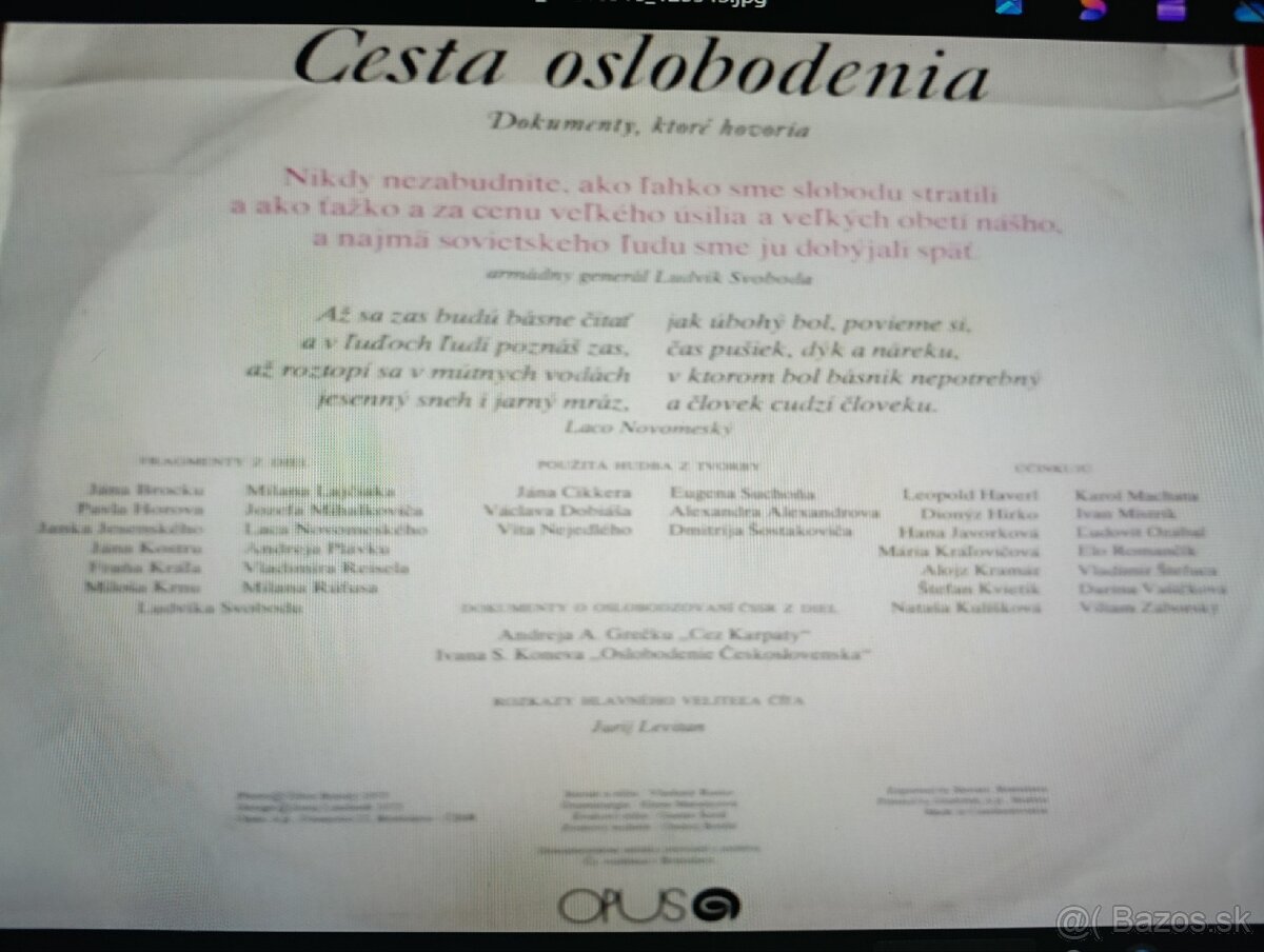 LP platňa CESTA OSLOBODENIA - 2