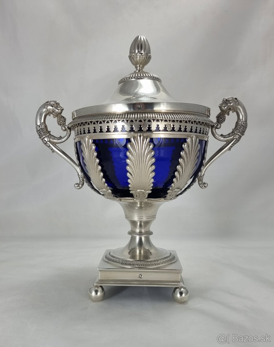 Starožitná strieborná cukornička - 376 gramov - 2