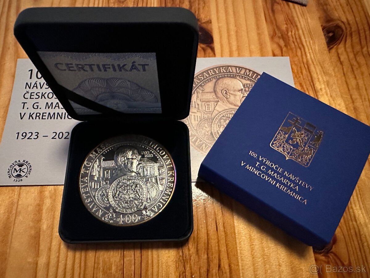 Strieborná medaila 100. výročie návštevy T.G. Masaryka - 2