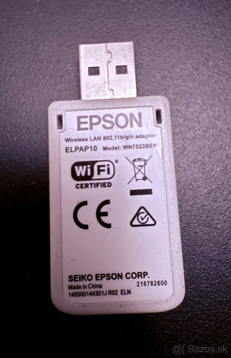 Predám WiFi USB adaptér Epson ELPAP10 - stav nového - 2
