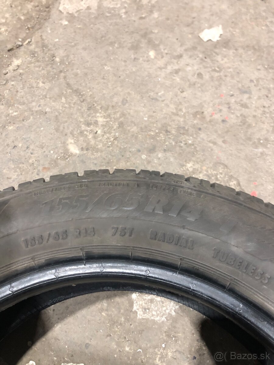 Predám letné pneumatiky 155/65 R14 - 2
