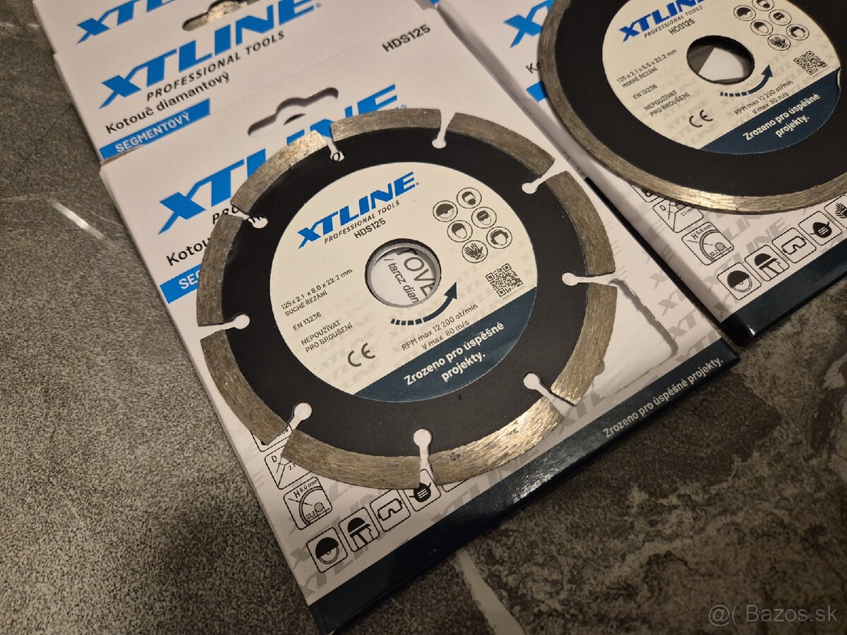 Diamantove kotuče XT Line segment/plne 125/230mm - 2