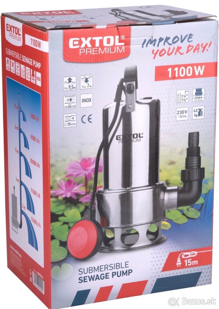 Predám čerpadlo EXTOL Premium 1100W - 2