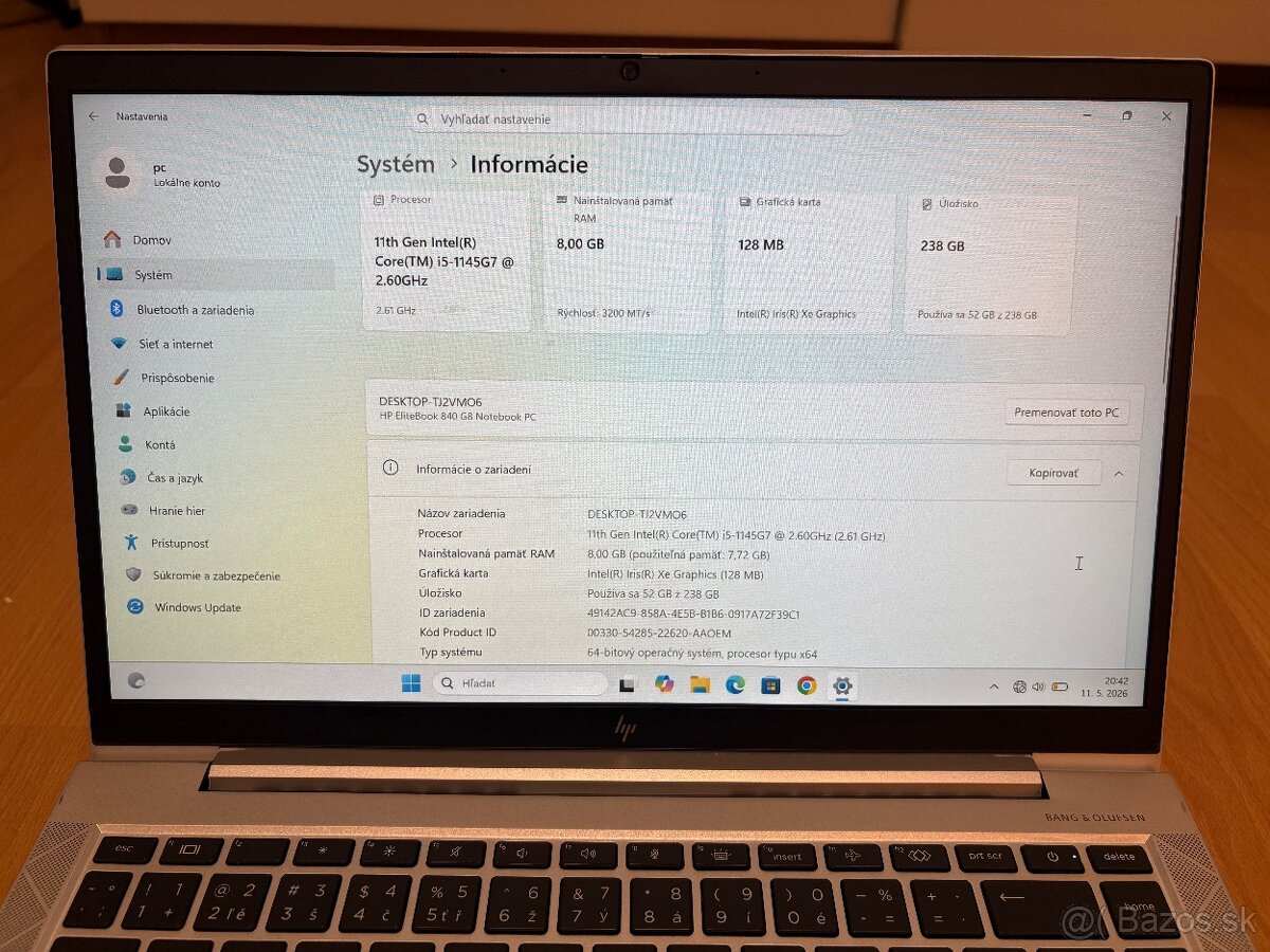Predám Notebook HP Elitebook 840 G8 - 2