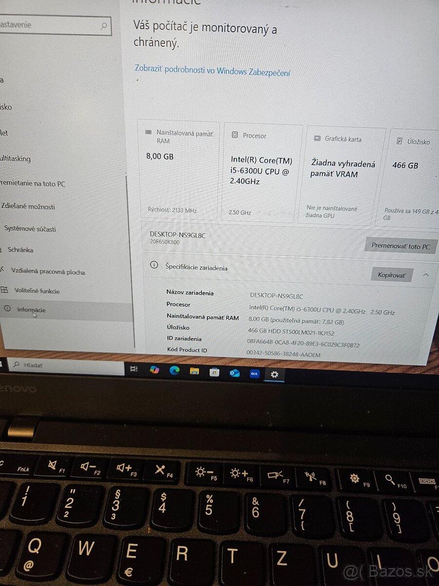 Notebook lenovo thinkpad x260.. - 2