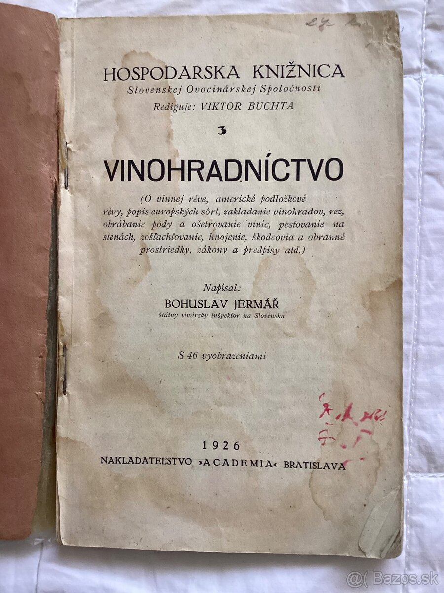 Vinohradníctvo 1926 - 2