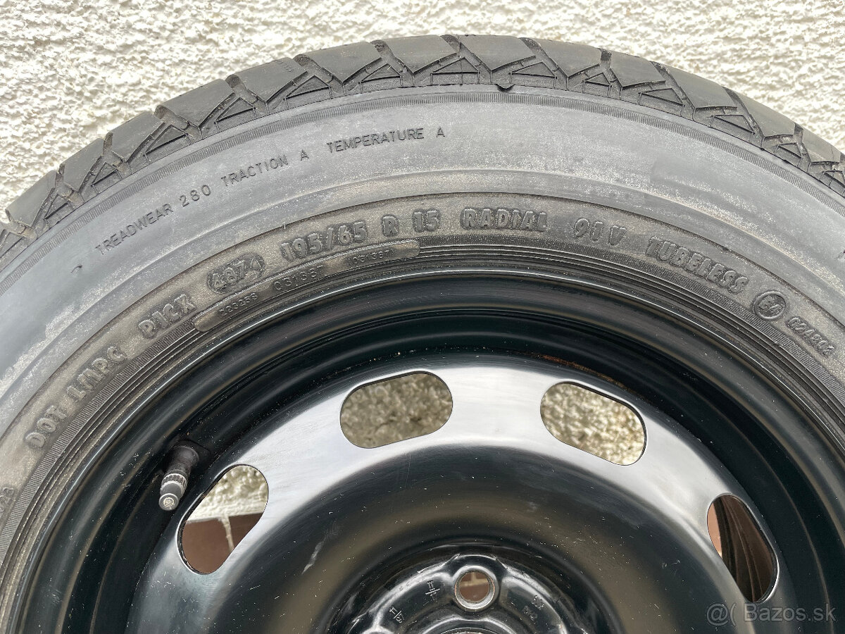 Rezervné koleso 195/65 R15, disk 5x100 zo Škoda Octavia I - 2