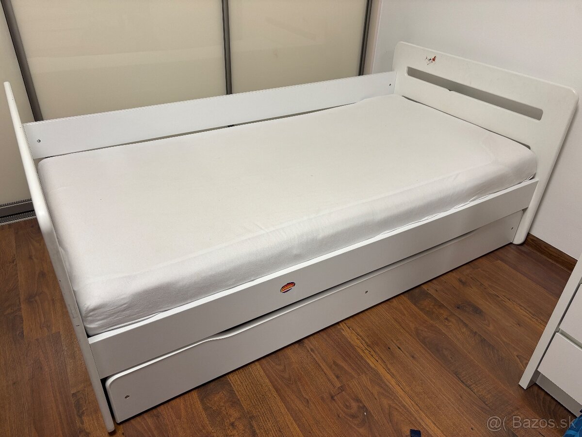 Detká posteľ s úložným priestorom + kvalitny matrac 2x - 2