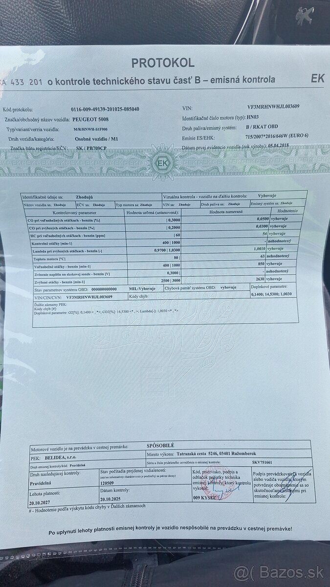 Peugeot 5008 r.2018 7 miestne - 2