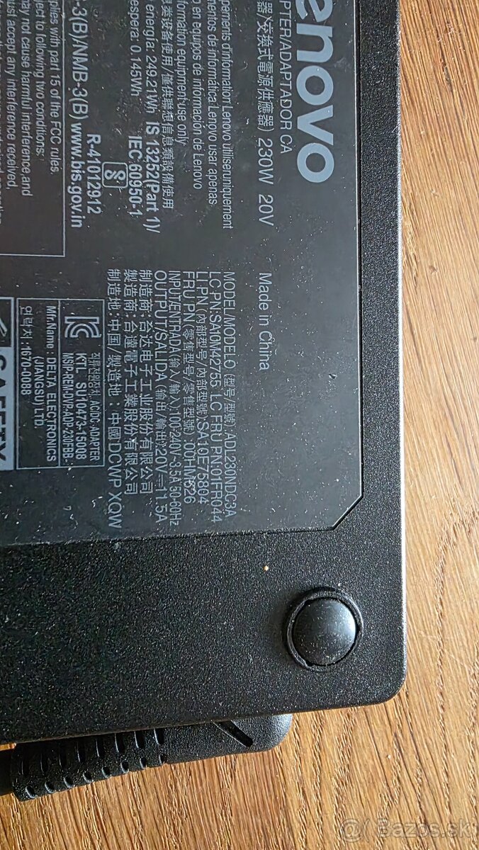 Lenovo adaptér 20V 11,5A - 2