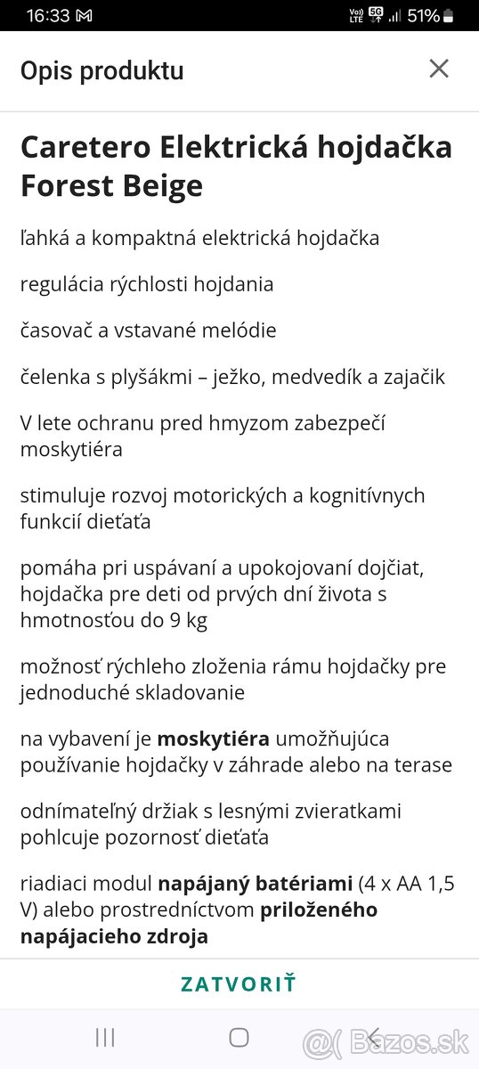 Elektrická hojdacka - 2