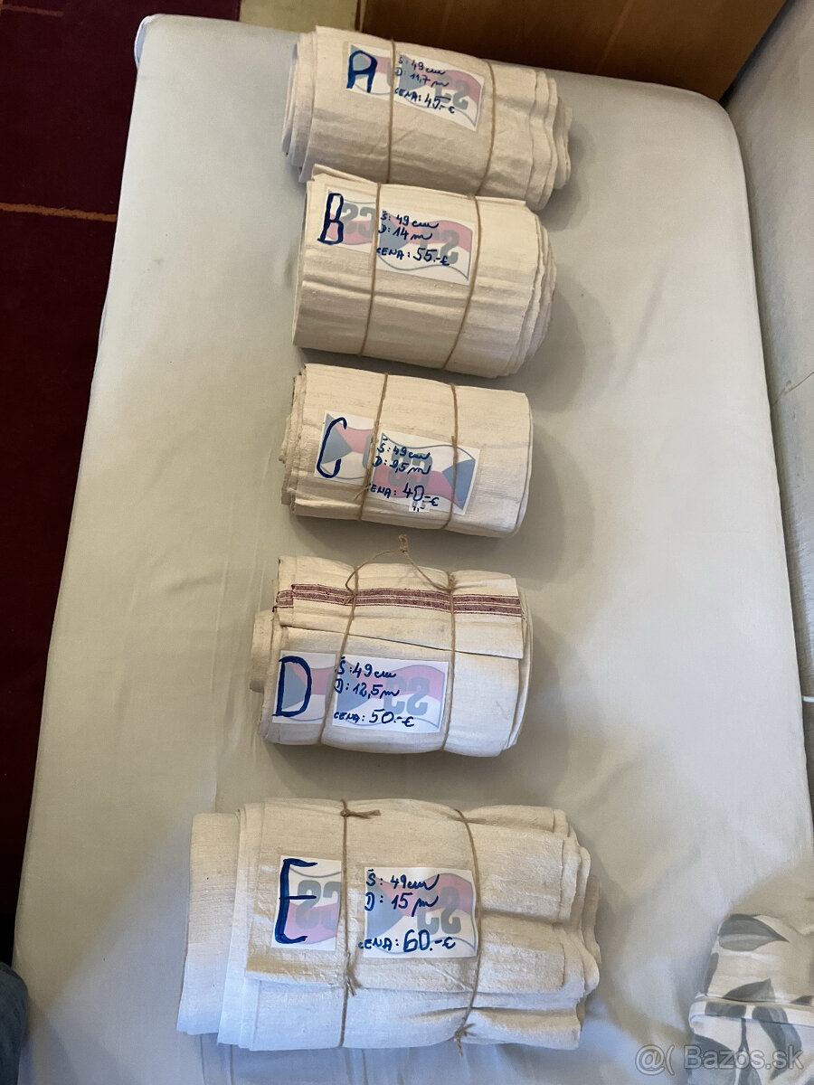 PREDÁM: JEMNÉ DOMÁCE PLÁTNO - NEPOUŽITÉ - 2