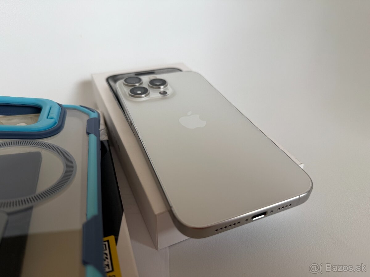 iPhone 15 Pro Max - White Titanium, 1TB - TOP STAV - 2