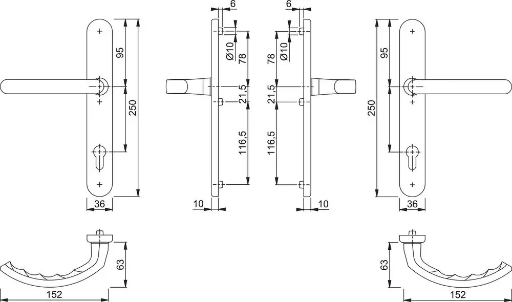 Predám vchodovú hliníkovú kľučku - 2