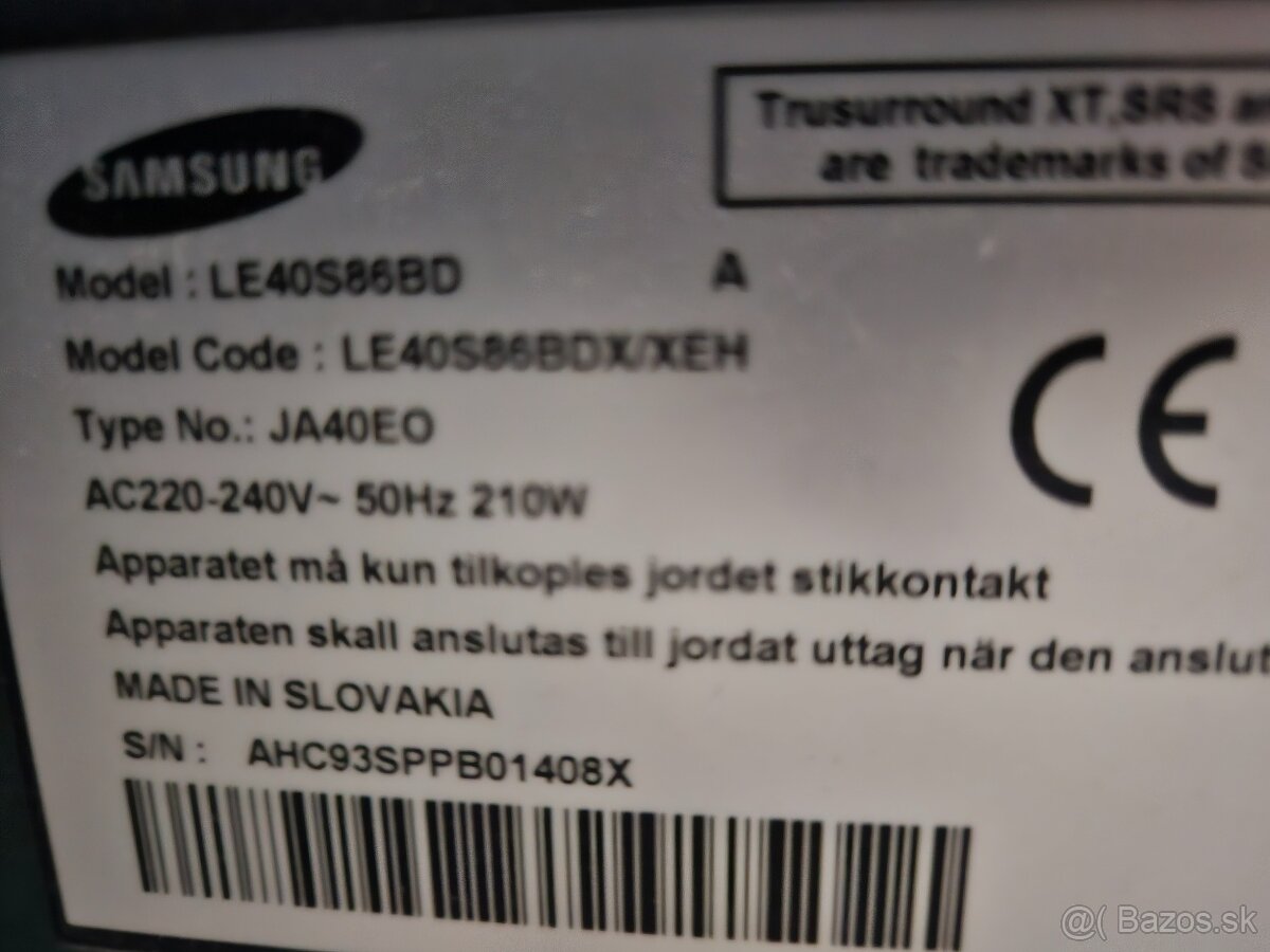 Predam funkčný TV Samsung 40" - 2