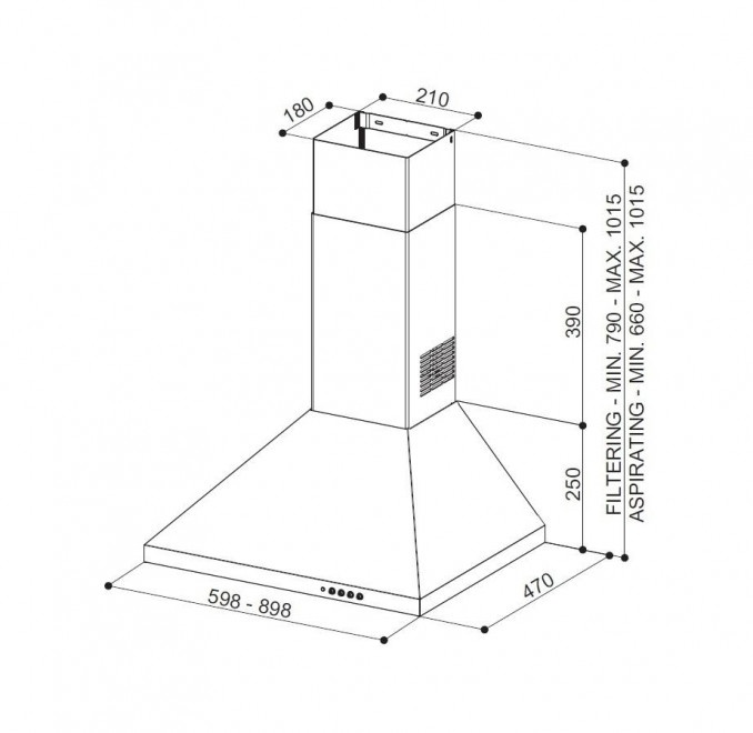 Digestor FABER Strip PB BK A60 - 2
