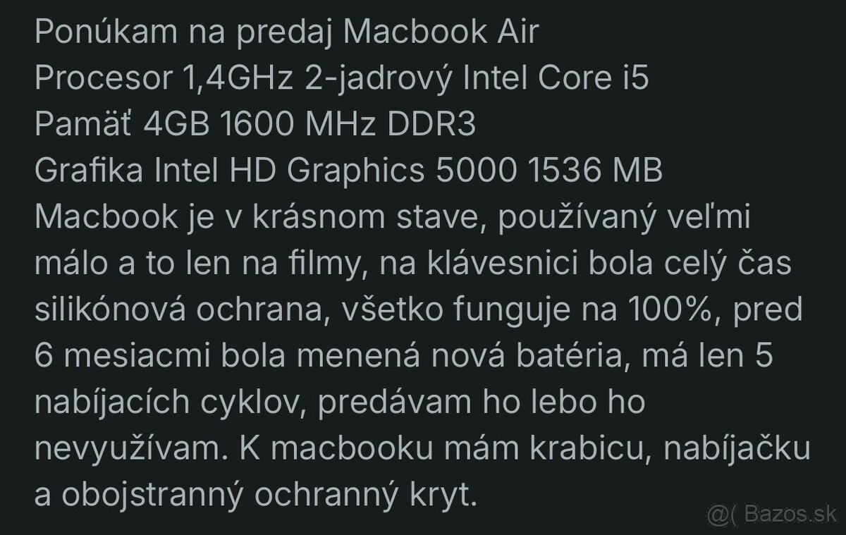 Apple Macbook Air (13-inch) Early 2014 - 2