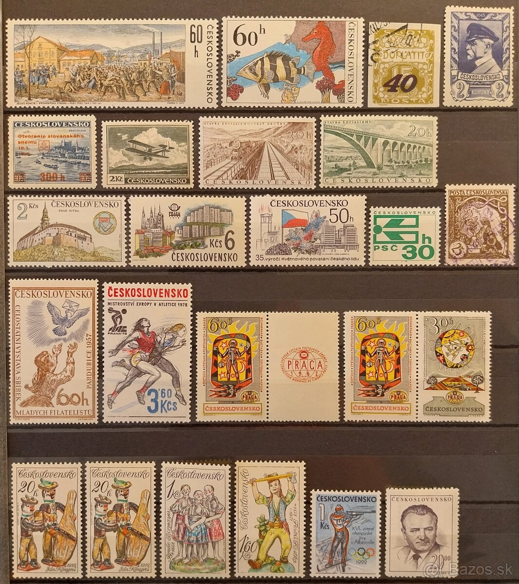 Známky - ČSR + SŠ + PČaM + ČR a iné - 2