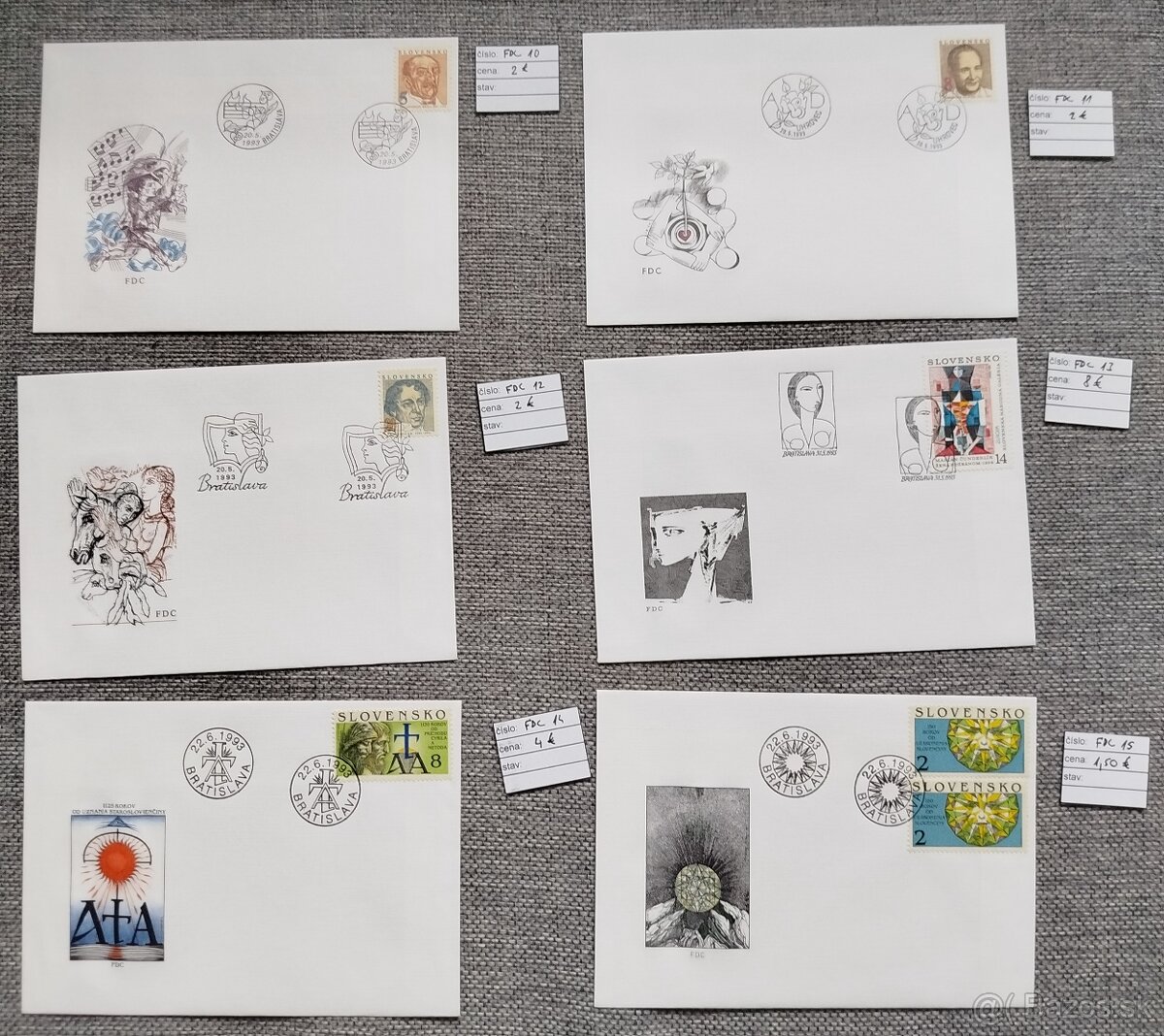 FDC Slovenská republika, korunová mena - 2