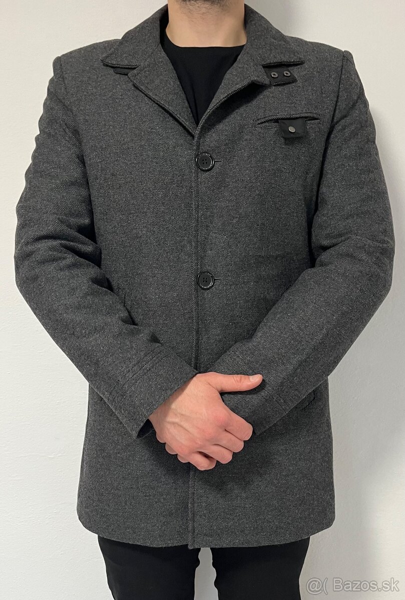 Pánsky šedý kabát 52/2 - 2