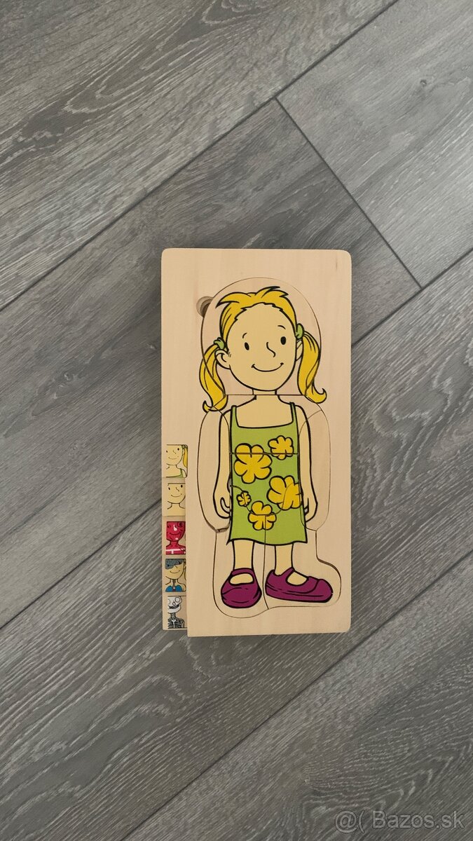 Drevené puzzle goki - ľudské telo - 2