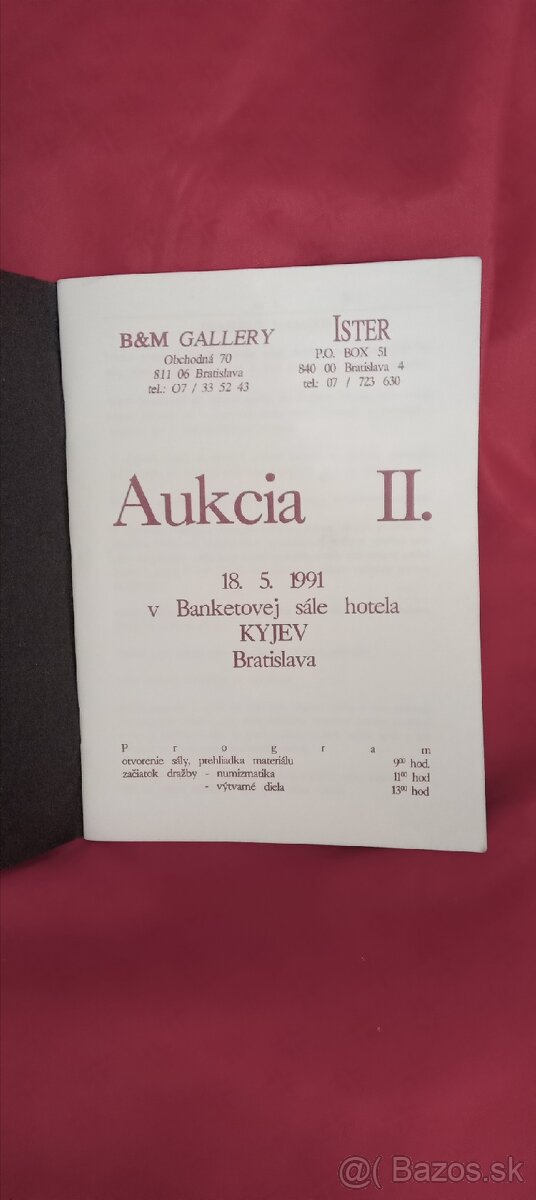 AUČNÝ katalóg B a M Gallery ll. - 2