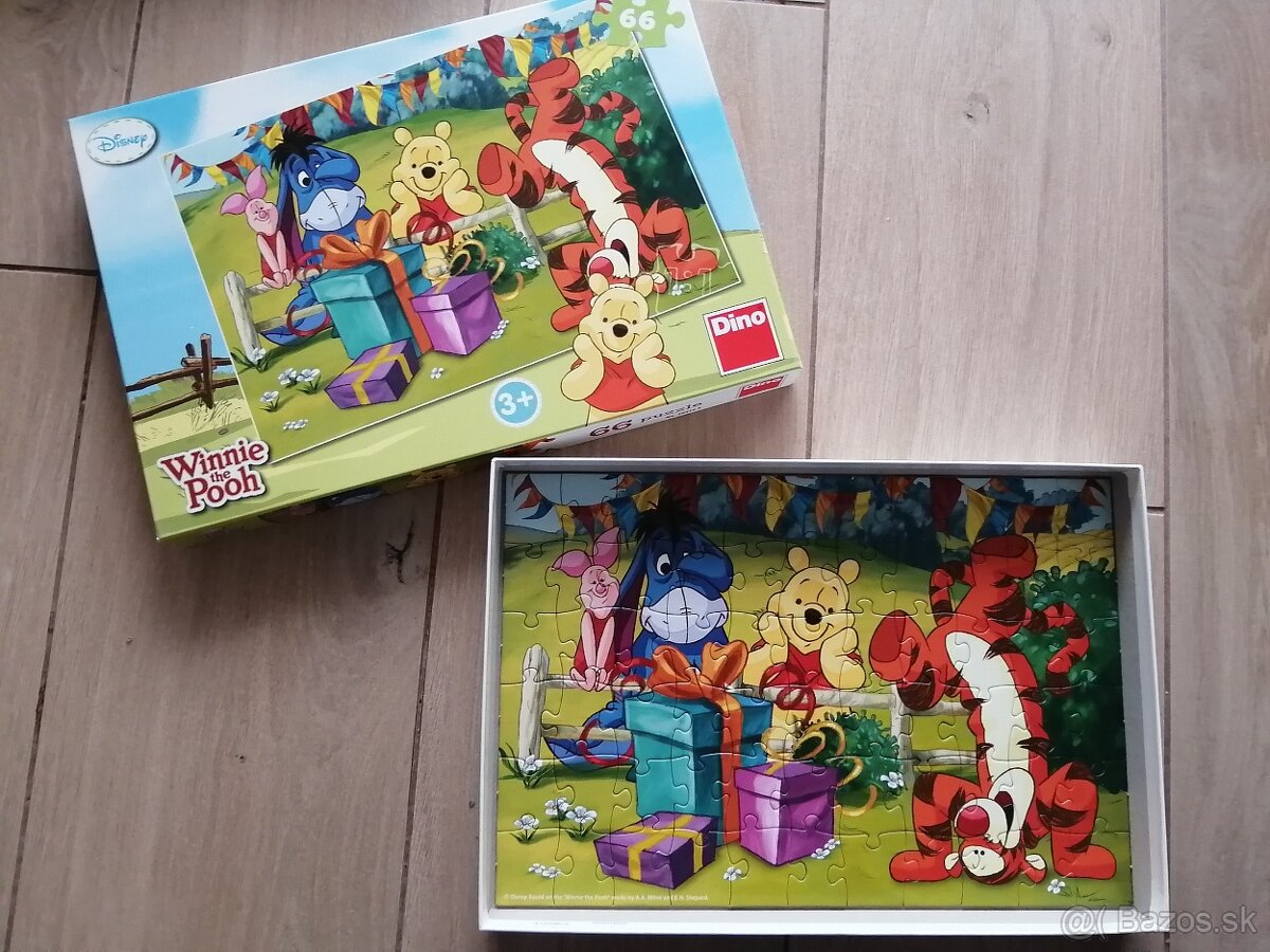 Puzzle Hľadá sa Dory, Macko PU, Bambi, Minnie, Ebchantimals - 2