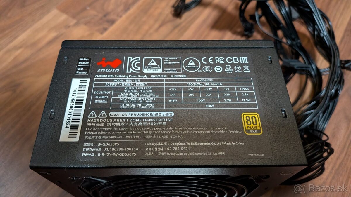 zdroj InWin 650W 80+gold certifikacia - 2