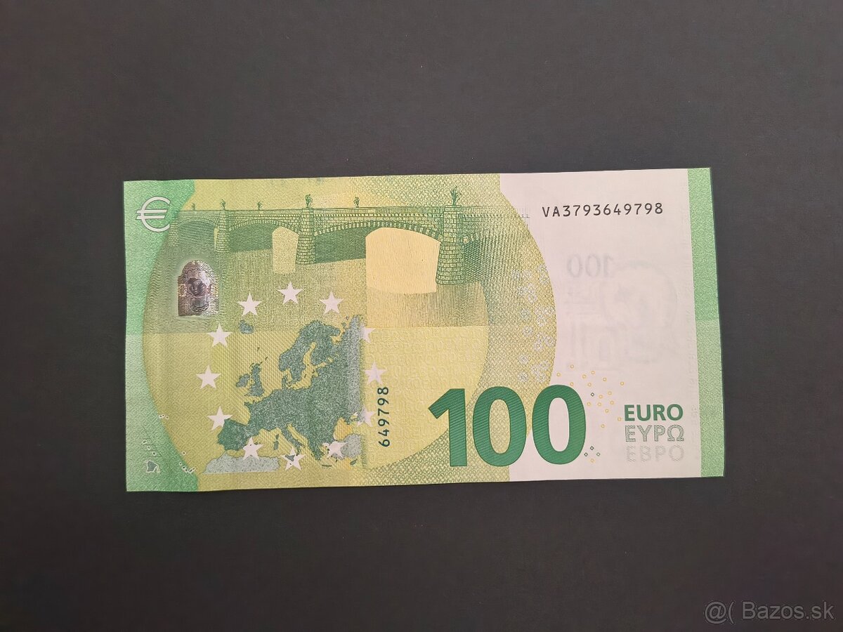 100 eur 2019 série VA, Mario Draghi, stav N / UNC - 2