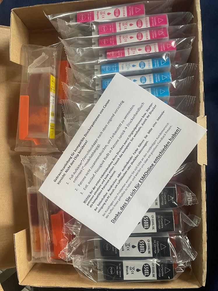 Nové tonery kompatibilné Canon PGI-550/CLI-551XL veľký set - 2