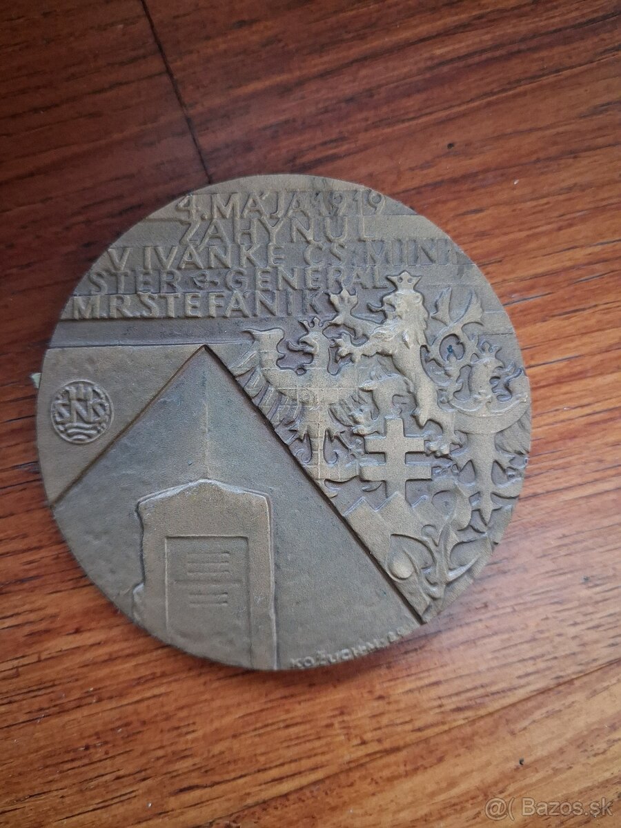 Medaila,plaketa Stefanik - 2