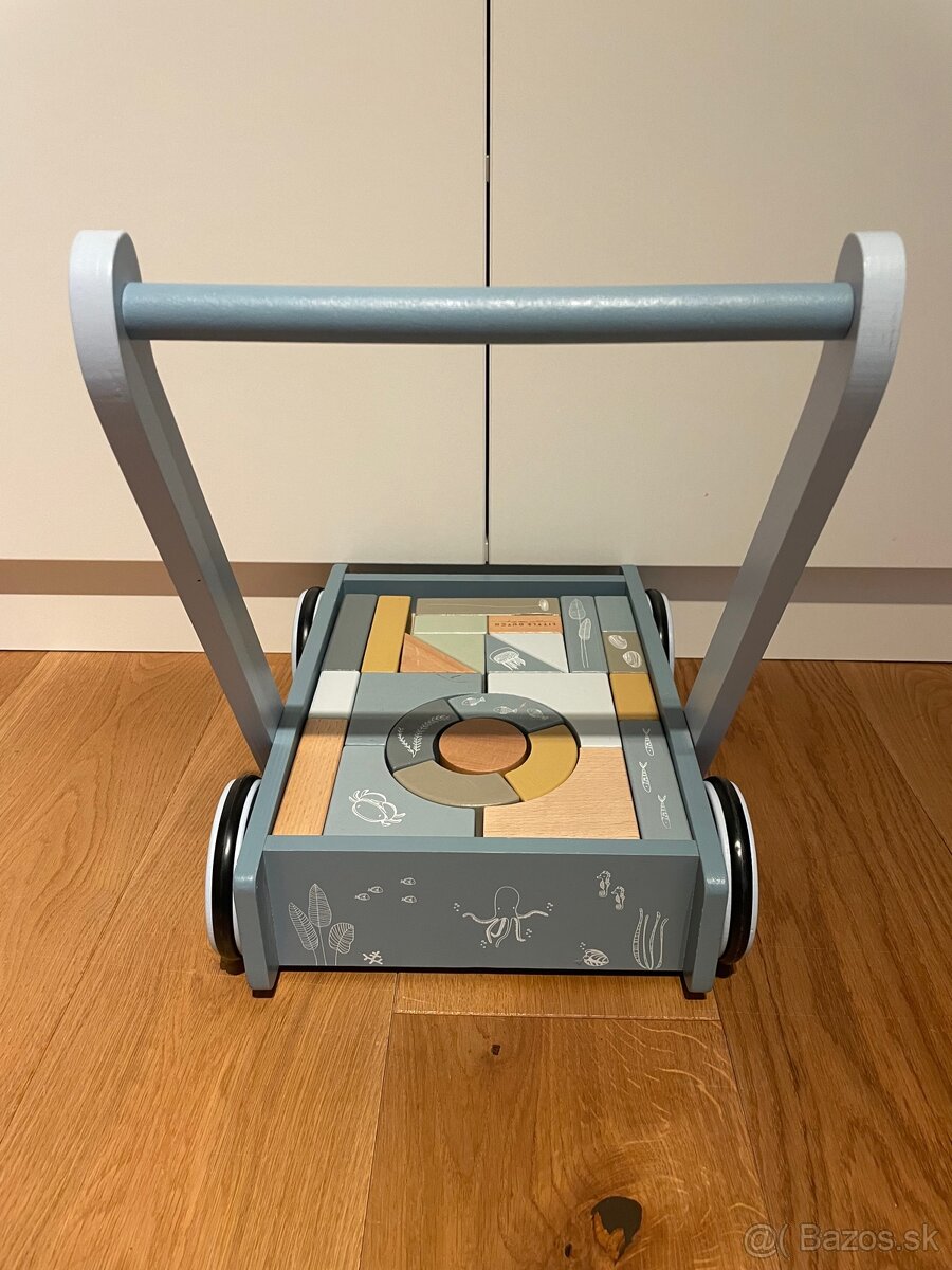 Vozíček s kockami Little Dutch Blue - 2