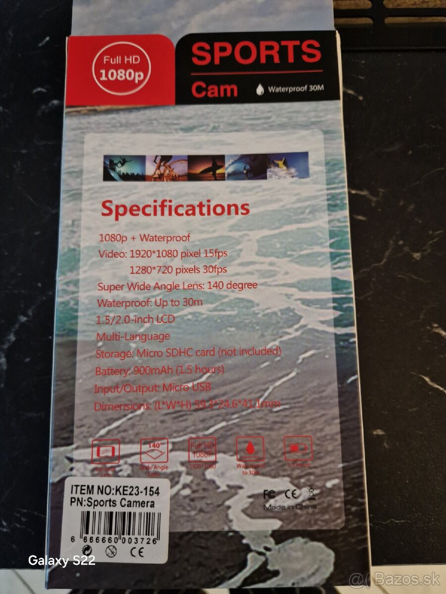 Športová hd camera nová - 2