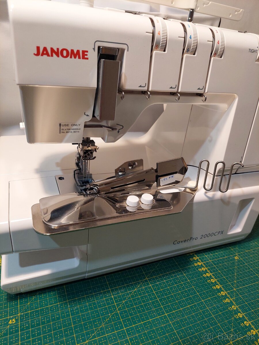 Coverlock Janome 2000 CPX + lemovač zakladač - 2