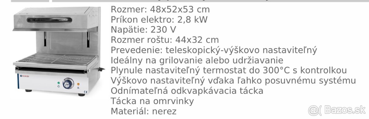 Salamander elektricky posuvný 48x52x53cm - 2