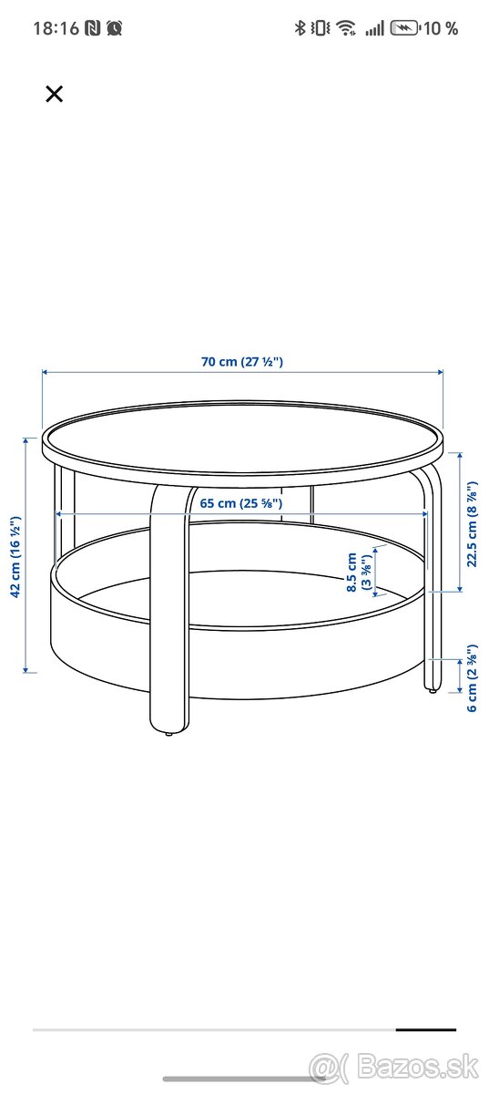 Predám konferenčný stolík Ikea - 2