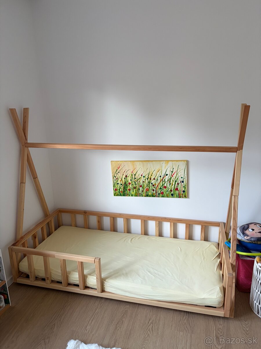 Detská posteľ - drevo masív tipi - 2