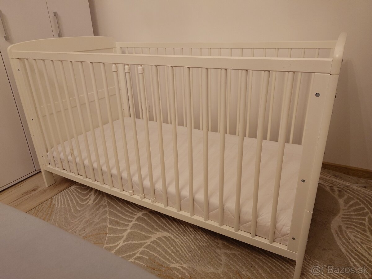 Detská postieľka s vyberateľnými tyčami + matrac - 2