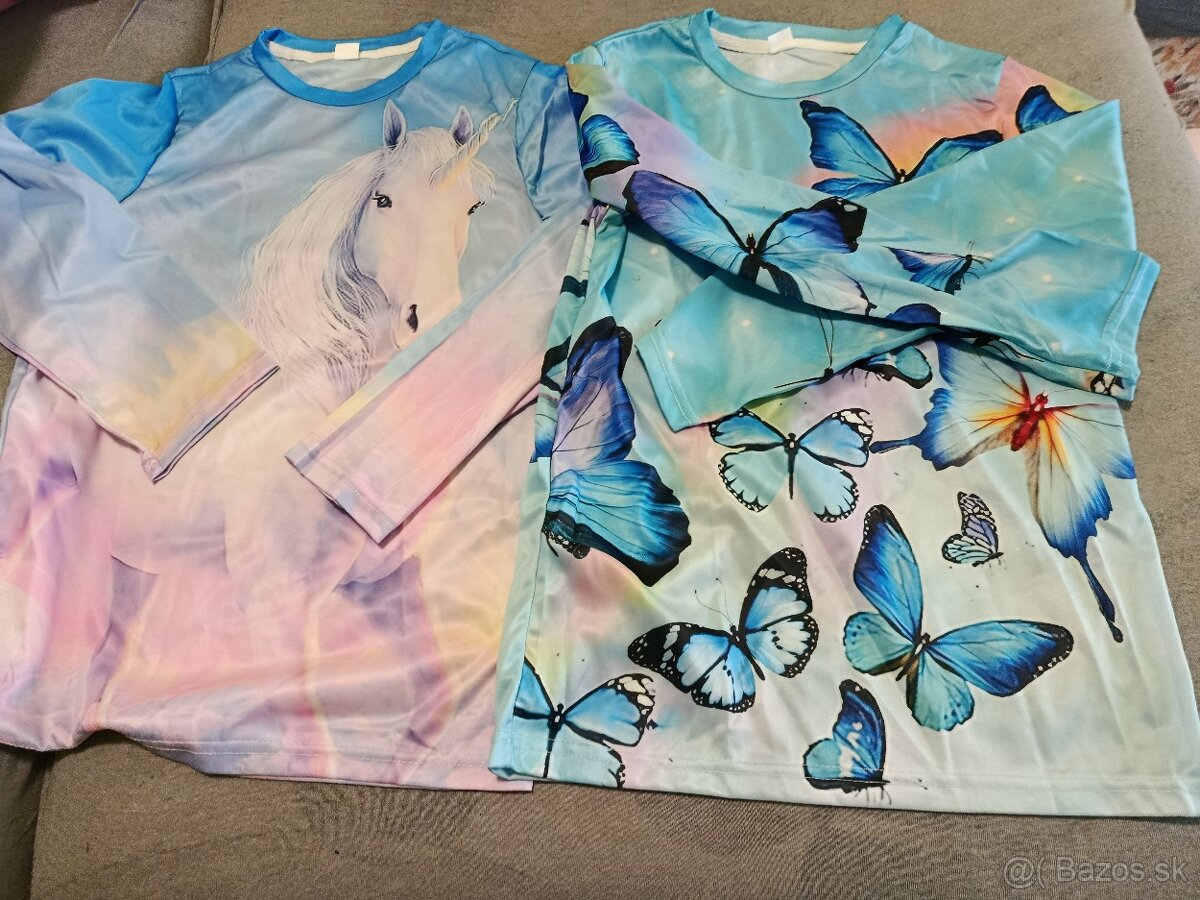 Krásne nové tenké trička veľ. cca 4-5 rokov - 2