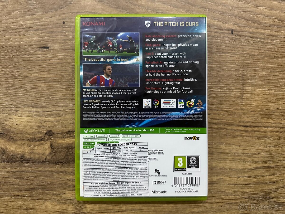 Hra XBOX 360 - Pro Evolution Soccer 2015 - 2