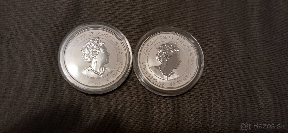 Invwsticne strieborne mince 1/2 - 2