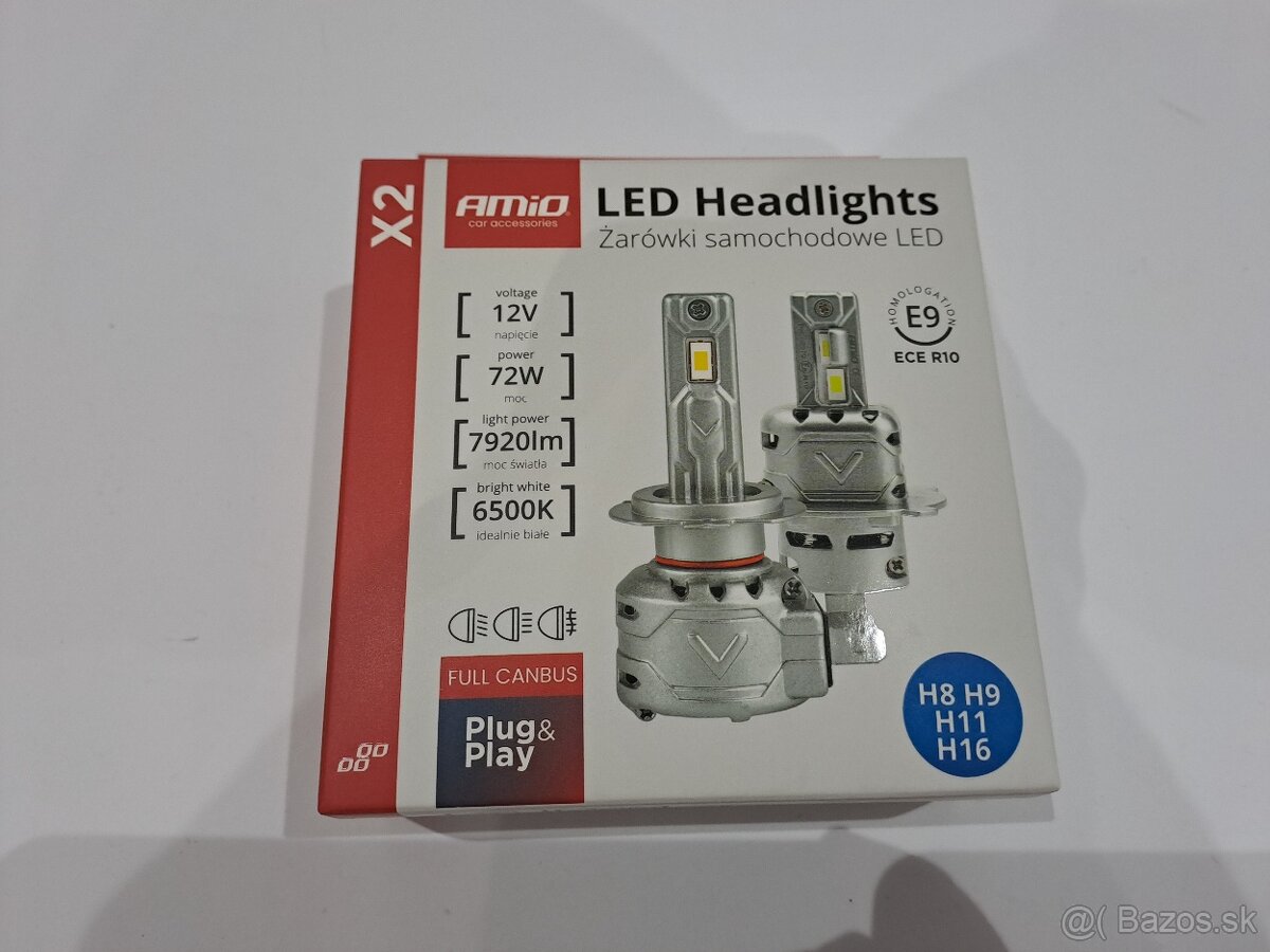 LED žiarovky H11 – 72W - 7920 Lm - Canbus - 2