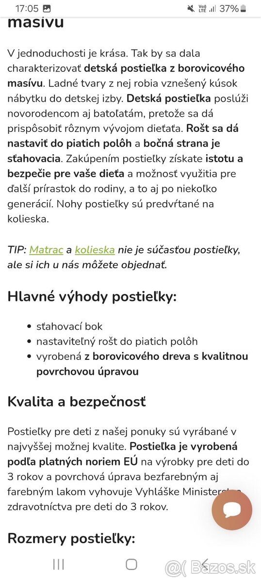 Predam detsku postielku - 2